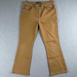 Lauren Ralph Lauren Boot Cut Jeans Tan Women's 12 Curve‎ Brown Cowboy Western